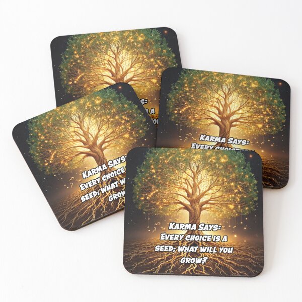 Item preview, Karma Says: "Every choice is a seed; what will you grow?" designed and sold by Unwind-Art-Work.