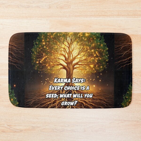 Item preview, Karma Says: "Every choice is a seed; what will you grow?" designed and sold by Unwind-Art-Work.