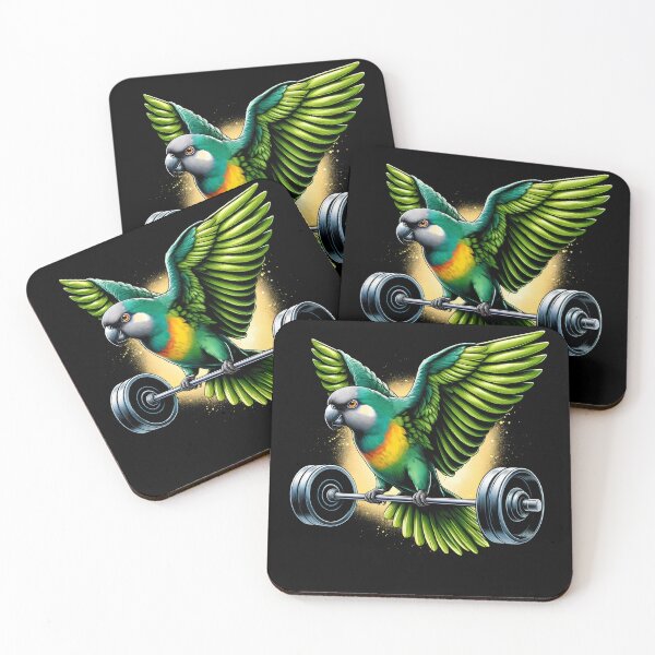 Item preview, Funny Senegal Parrot Deadlift Weightlifting Fitness Gym Lover designed and sold by Kimberley King Art  King Art.