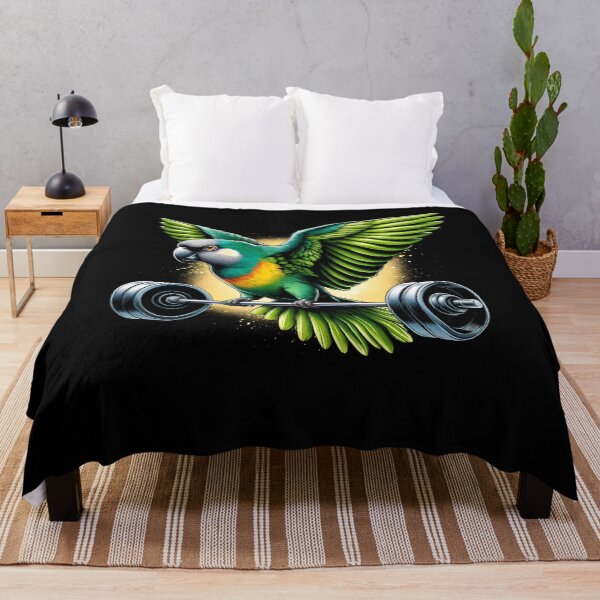 Item preview, Funny Senegal Parrot Deadlift Weightlifting Fitness Gym Lover designed and sold by Kimberley King Art King Art.