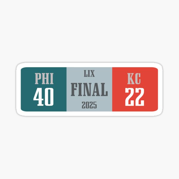 Vista previa del artículo con la obra «Resultado final del Super Bowl LIX», diseñado y vendido por Grace Emig.