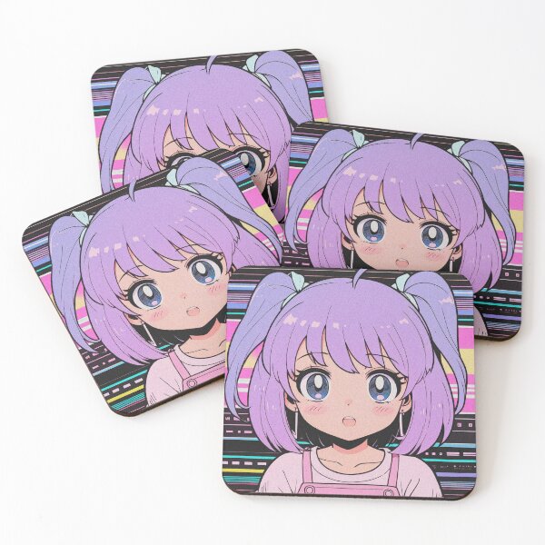 Item preview, Dreamy Chibi Romance - 90s Anime VHS Pastel Art Print designed and sold by RetroRebootShop.