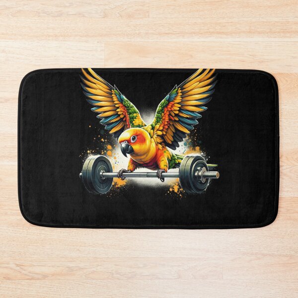 Item preview, Funny Sun Conure Parrot Deadlift Weightlifting Fitness Gym Lover designed and sold by Kimberley King Art  King Art.