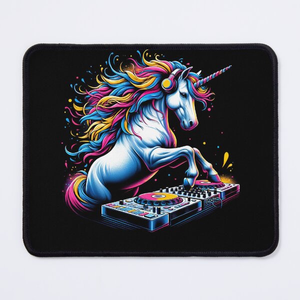 Item preview, Unicorn DJ DJing EDM Funky Dance Club designed and sold by Kimberley King Art  King Art.
