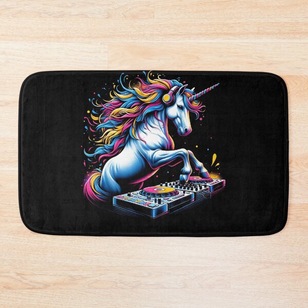 Item preview, Unicorn DJ DJing EDM Funky Dance Club designed and sold by Kimberley King Art  King Art.