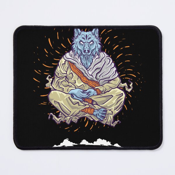 Item preview, Meditating Wolf in Lotus Position designed and sold by TurtleDojo.
