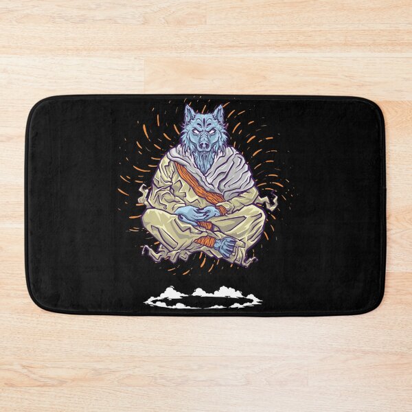 Item preview, Meditating Wolf in Lotus Position  designed and sold by TurtleDojo.