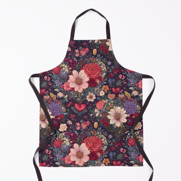Item preview, Flowers forming heart shape with a mix of bold and soft color florals designed and sold by Designbes.