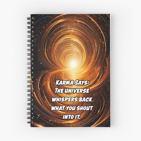 Item preview,  Karma Says: "The universe whispers back what you shout into it." designed and sold by Unwind-Art-Work.