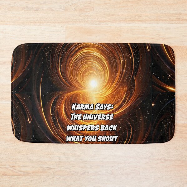 Item preview,  Karma Says: "The universe whispers back what you shout into it." designed and sold by Unwind-Art-Work.