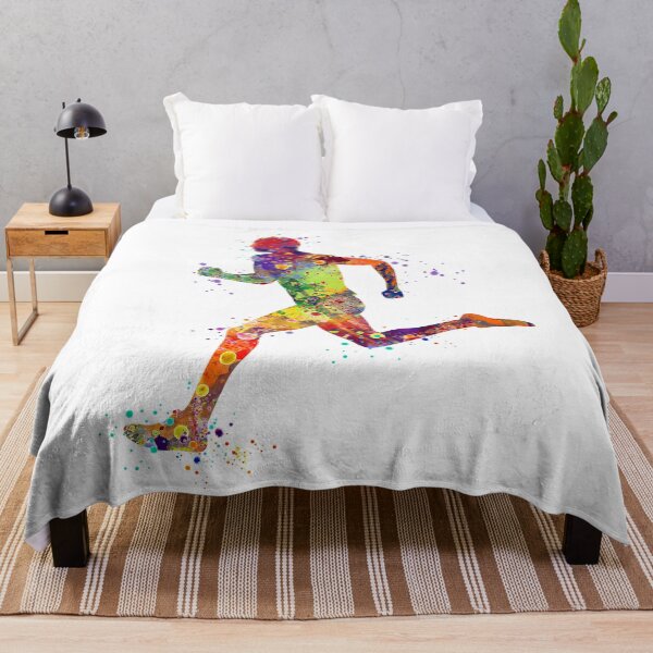 Item preview, Man Running Watercolor Art Gift Boys Room Decor designed and sold by LotusGifts.