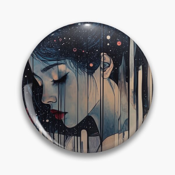 Item preview, Eastern Whisper. Demure female image in red, white and black. designed and sold by Shoot-The-Moon.