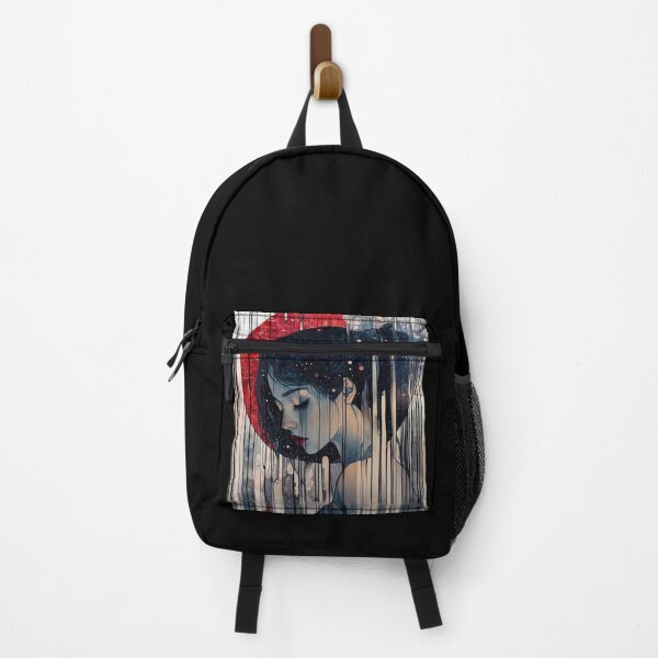 Item preview, Eastern Whisper. Demure female image in red, white and black. designed and sold by Shoot-The-Moon.