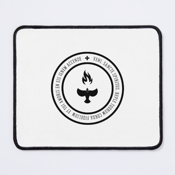 Item preview, Traditional Catholic Holy Spirit Dove Black and White Latin Prayer designed and sold by Catholicguy.