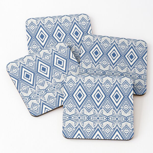 Item preview, Blue Ikat Seamless Pattern – Hand-Drawn Art  designed and sold by SoothiArt.