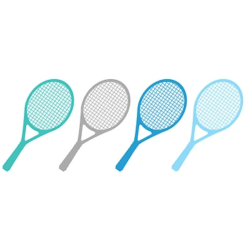 Artwork thumbnail, Cute Tennis Rackets | Racket Reverie by BigCityTennis