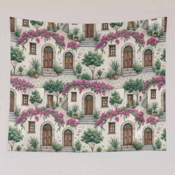 Item preview, Mexico Town Pueblo Magico Charming Pattern designed and sold by dulceguavashop.