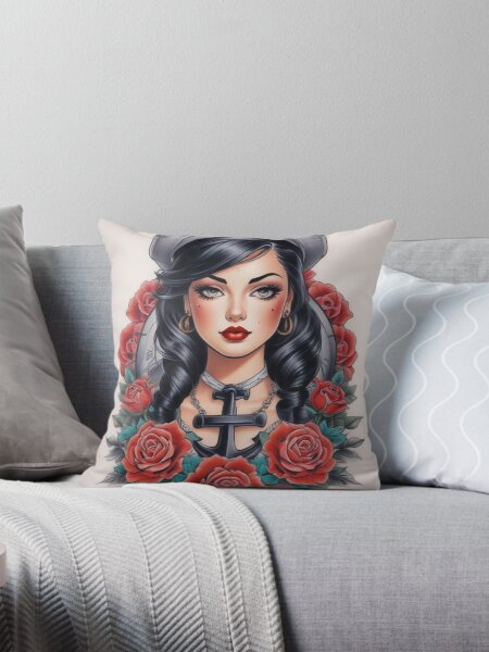 Item preview, Retro Sailor Pin Up Tattoo designed and sold by MissSaylor.