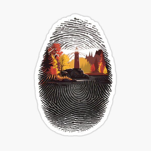 Item preview, Nature's Imprint: Lighthouse in the Fingerprint designed and sold by CuteCanvas⭐.