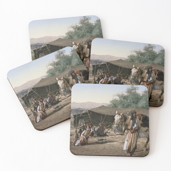 Item preview, Bedouins near their tents designed and sold by 19th Century in Color.