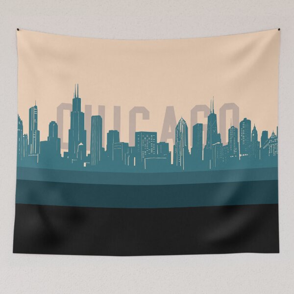 Artikelvorschau, Chicago Skyline entworfen und verkauft von BekimART2.