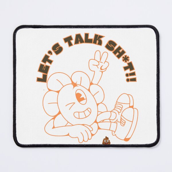 Item preview, Funny Graphic Poop Tee, Let's Talk Sh*t Shirt, Cute Flower Character T shirt, designed and sold by Crealityofit.