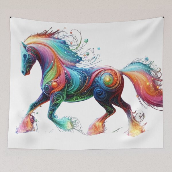 Item preview, Glowing Neon Fantasy Horse designed and sold by GloriousArtSKD.