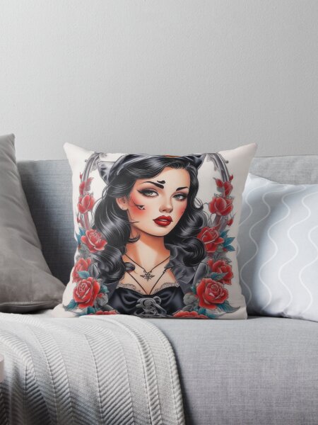 Item preview, Vintage Brunette Sailor Pin Up Tattoo Art designed and sold by MissSaylor.
