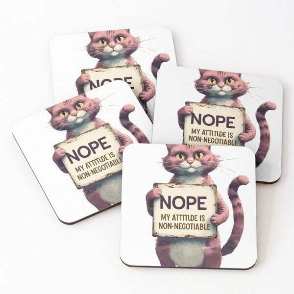 Item preview, Nope Cat Attitude Sassy Cat Funny Cat Humor Cat Lover Gift designed and sold by Furry Paw  Prints.