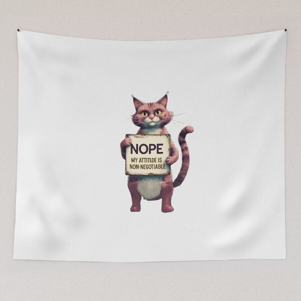 Item preview, Nope Cat Attitude Sassy Cat Funny Cat Humor Cat Lover Gift designed and sold by Furry Paw  Prints.