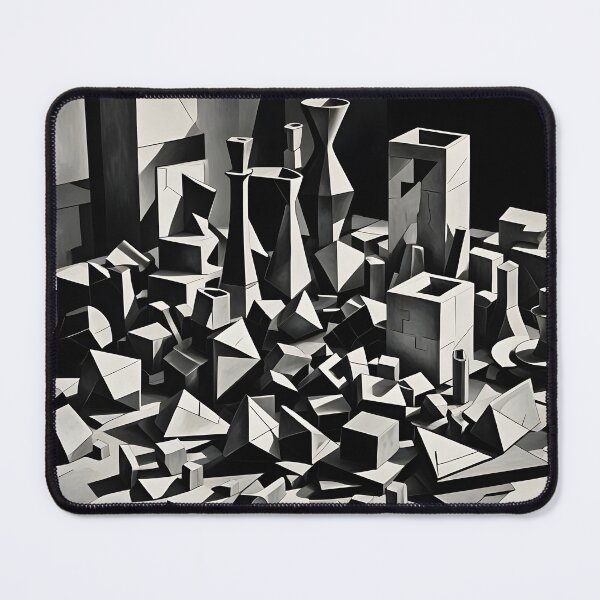 Item preview, Monochrome Abstract Composition of Geometric Shapes in Artistic Arrangement. designed and sold by LCPcreations.