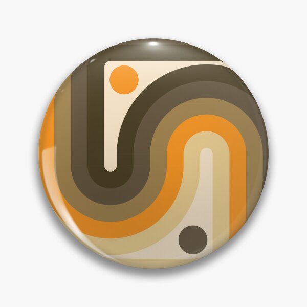 Artikelvorschau, Geometrisches Regenbogen-Midcentury-Modern-Muster VII im Vintage-Landschaftsstil entworfen und verkauft von nineFlorals.