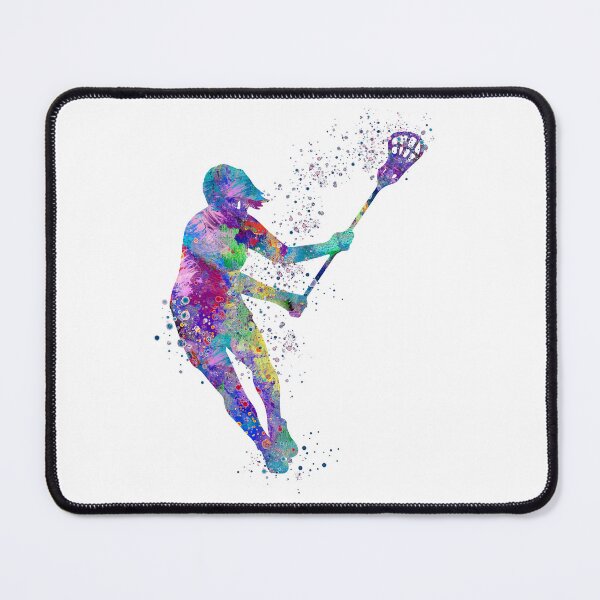Item preview, Girl Lacrosse Player Watercolor Sport Art Gift designed and sold by LotusGifts.
