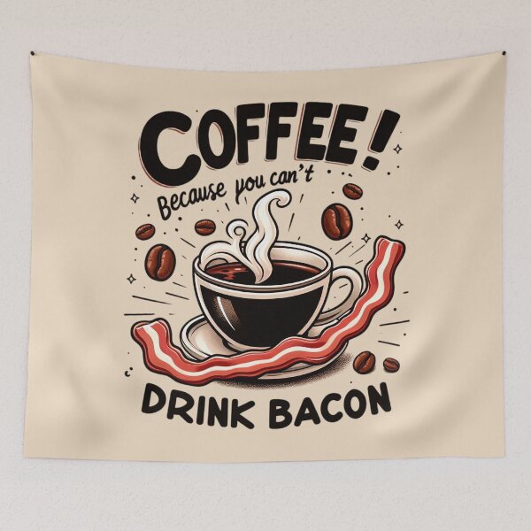 Item preview, Coffee Because You Can’t Drink Bacon 2 designed and sold by Retr0Tshirts.