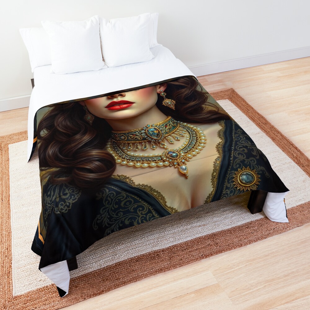 The Grace And Elegance Of The Classic Beauty Lysandra Vallière Alluring AI Concept Art by Xzendor7 Room Decor Poster Art Print