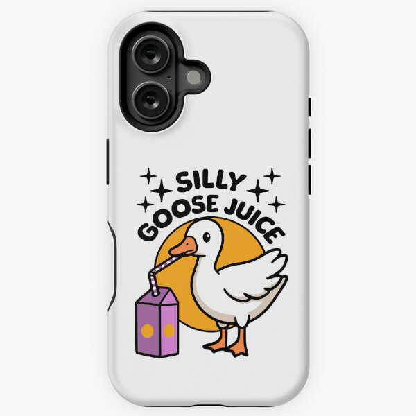 Aperçu de l'œuvre Jus d'oie idiot ! Jeu de mots mignon sur la boîte de jus d'oie idiote créée et vendue par PMCreative.