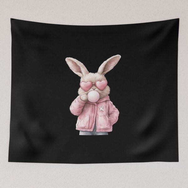 Item preview, Rabbit Bunny Blowing Bubble Gum Easter Day Cute Girl Women designed and sold by diyoor.