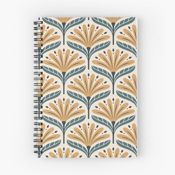 Item preview, KF 0348 D - Vintage Retro Daisy 70s Floral Pattern in Green Gold Cream designed and sold by KhakiFinch.