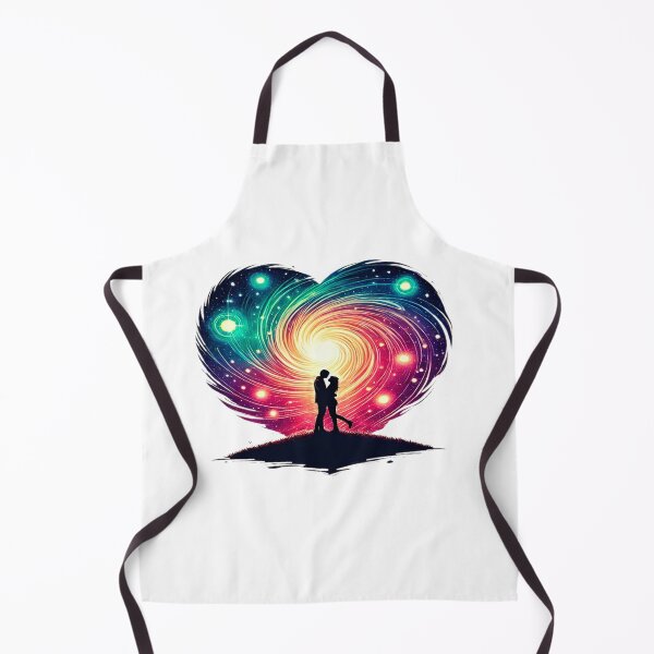 Item preview, Romantic Couple Embrace with Heart-Shaped Galaxy - Cosmic Night of Love designed and sold by KreaDesignOne.