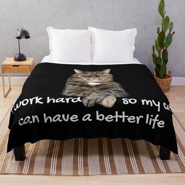 Item preview, I work hard so my cat can have a better life designed and sold by chromavibes-art.