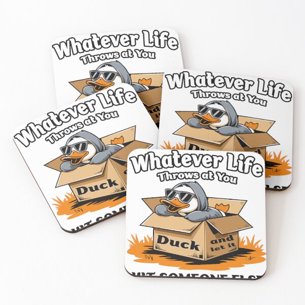 Item preview, Funny Relaxed Duck Saying – Whatever Life Throws at You designed and sold by smarayoung.