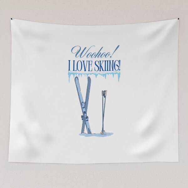 Item preview, Woohoo ! I love Skiing! Winter Lovers! designed and sold by Valentin Zdravkov.