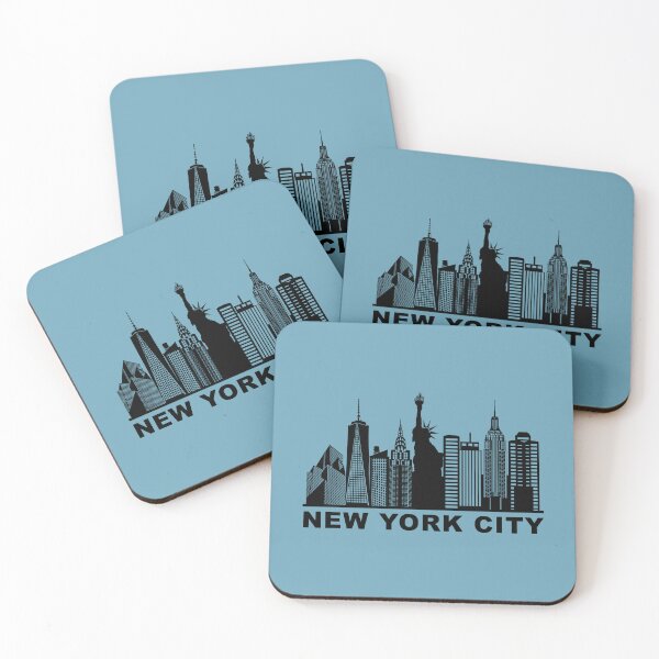 Item preview, New York City Black Skyline Silhouette | Iconic NYC Architecture Design designed and sold by Phat Dog Designs .