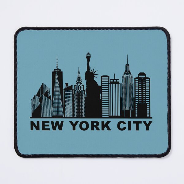 Item preview, New York City Black Skyline Silhouette | Iconic NYC Architecture Design designed and sold by Phat Dog Designs .