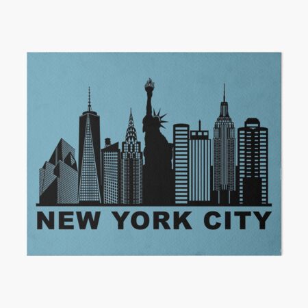 Artikel-Vorschau von Schwarze Skyline-Silhouette von New York City | Ikonisches NYC-Architekturdesign, designt und verkauft von Phat Dog Designs .