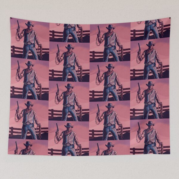 Item preview, Cowboys Illustrated Scenes Action Art Design Digital Colors designed and sold by ART ATTACK ZONE.