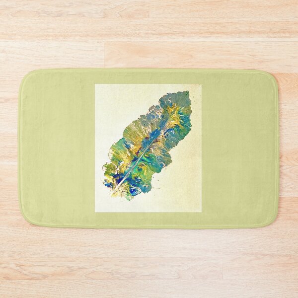 Item preview, Turquoise blue and yellow feather designed and sold by PGKINART.