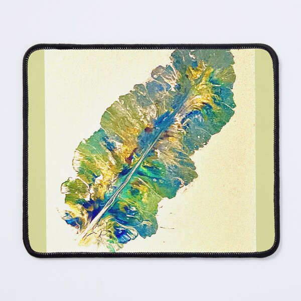 Item preview, Turquoise blue and yellow feather designed and sold by PGKINART.