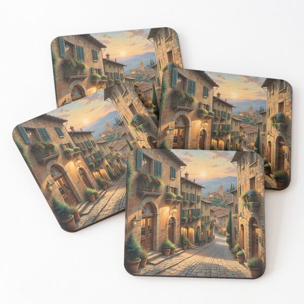 Item preview, Cortona Old Town: Sunset Over Terracotta Charm designed and sold by LSVart.