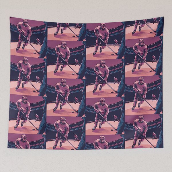 Item preview, Hockey Illustrated Scenes Action Art Design Digital Colors designed and sold by ART ATTACK ZONE.